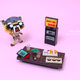 Concept models from Iain Heath’s Aggretsuko LEGO playset.